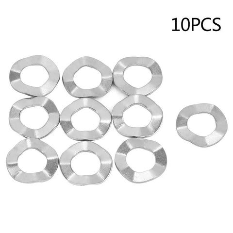 Stainless Steel Wave Spring Washers, Pack Of Ten Curved Lock Plates For Bolts And Electrical Connections, Heavy Duty Anti Vibration Shims That Stay Put And Keep Your Rig Tight As A Drum Under Constant Stress