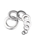 Five Piece M18 34mm 3mm Flat Washers Set 304 Stainless Steel Fender Washers For Screws And Bolts SAE Rated Built Tough For DIY Projects And Heavy Duty Fixes Ultra Durable, assorted sizes