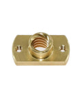 8Mm Brass Flange Lead Screw Nut With 2Mm Pitch And 8Mm Lead for CNC Parts and 3D Printer Upgrades, top view, threaded design