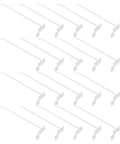 Image showing a 20 Pack Slatwall Hooks For Garage Storage And Shop Shelves, Heavy Duty Iron With 4mm Rod Thickness, Burr Free Polished Finish.