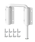 Upgraded Aluminum Sliding Door Loop Lock With 2 Inch U Shaped Multi Angle Design For 90 And 180 Degree Sliding Barn Doors Fences Windows Closets And Wardrobes No Fuss Setup Easy Install Durable White Gate Latch 1 Pack