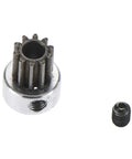 Extra Hard Wide 48 Pitch 10 Tooth Pinion Gear With Collar For One Eighth Inch Shaft RRP1410 Model on white background