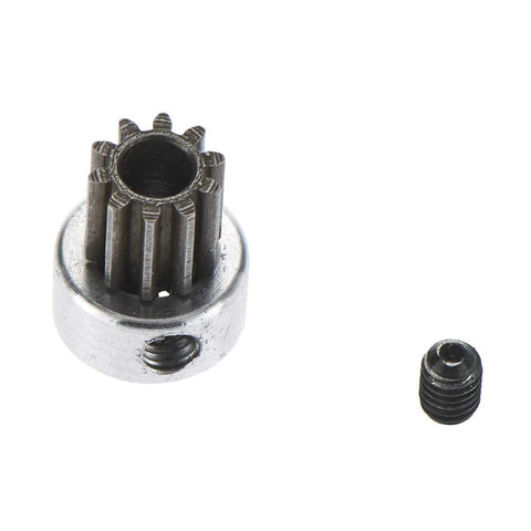 Extra Hard Wide 48 Pitch 10 Tooth Pinion Gear With Collar For One Eighth Inch Shaft RRP1410 Model on white background