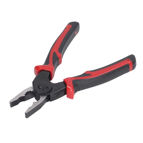 5 In 1 Wire Stripper And Handy Multifunction Pliers Set with red and black handles, Alloy Steel Heavy Duty Cutter