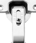 Close-up of 135 Degree Corner Folded Cabinet Door Hinge For Kitchen And Bathroom Cabinets Nickel Plated Iron Silver Finish Two Hole Base 1mm Thick