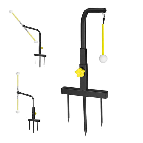 Golf Swing Trainer Adjustable Height Alignment Stand For Golfers Men Practice Like A Pro In Yard Garden Outdoor Training Aid
