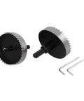 65mm Hole Saw Kit With 70mm Length HSS Twist Drill Bits, Spring Loaded, Pro Grade, 2 Hole Saws, 2 Hex Wrenches, Case Included