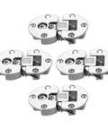 4 Pack Concealed Cabinet Hinges, Zinc Alloy 90 Degree Flip Design, Silver Finish, Hidden Mount, Flush Installation, Durable Modern Hardware