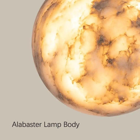 ROPCVAX Wall Sconce Lamp Light Fixture Lighting Modern Nordic with Alabaster lamp body showing cloud-like texture.