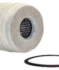 Heavy Duty Cartridge Lube Sock Filter 51011 with gasket and center tube, high dirt holding capacity, shown in detail