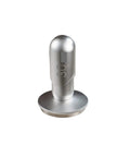 No Drama 2 In 1 Coffee Tamper And Constant Pressure Espresso Distribution Tool With Calibrated Spring For Even Powder Pressing And Flawless Puck Prep In 58mm Silver, polished silver design.