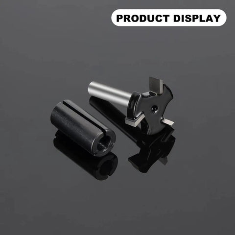 Heavy Duty Spoilboard Surfacing Router Bit With One Quarter Inch Shank And One Inch Cutting Diameter Three Wing Carbide Cutter For Surface Flattening Slabs And Wood Planing Projects With Durable Alloy Steel Body And Teflon Coated Tips, front view