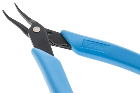 Bent Nose Pliers 450BN For Jewelry Making And Stringing Thin Precision Grip with blue ergonomic handles