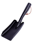Black Steel Ash Shovel With Leather Strap For Fireplace BBQ And Charcoal Cleanup Durable Metal Ash Tool With Compact Design