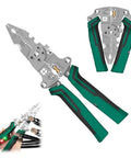 Foldable Wire Stripper With Voltage Tester 6 In 1 Electrician Multitool For Stripping Crimping Cutting Winding And Screws Portable Pliers