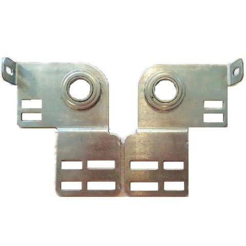 Beast Mode Heavy Duty Garage Door Bearing End Plate Brackets, Universal Residential Fit, 800 Lb Load Rating, Smooth Left And Right Replacement Pair, 3 3/8 In Mount, 1 In Bore, Solid 12 Ga Steel Gear