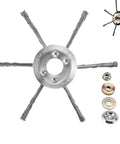 7 Inch Gas Trimmer Head Universal Steel Wire Weed Eater Brush Cutter Head With Install Kit Heavy Duty Replacement parts displayed
