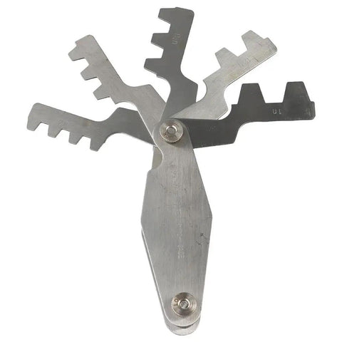 Sixteen Piece 29 Degree Acme Screw Pitch Gauge Stainless Steel For Pro Grade T Thread Pitch Measurement And Lathe Tool Setup In Industrial Metalworking Projects