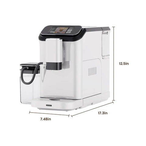 Premium Fully Automatic Coffee Maker Built For Your Daily Grind Features Smart App Control and Intuitive Touchpad, 12.5in tall.