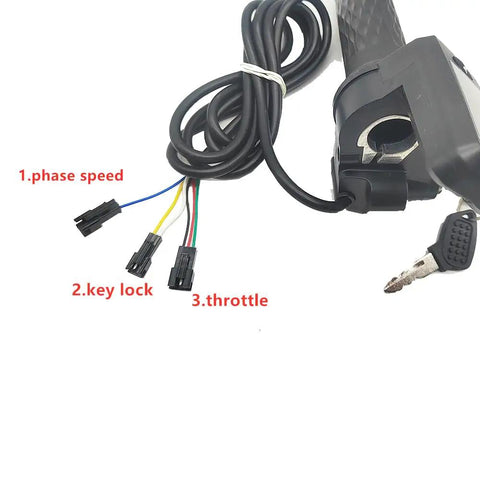 Universal Electric Scooter Throttle With Speedometer And Mileage Display For Ebike 36V 48V 60V 72V Brushless Controllers, Adjustable Voltage, No Fuss Install, Snappy Acceleration