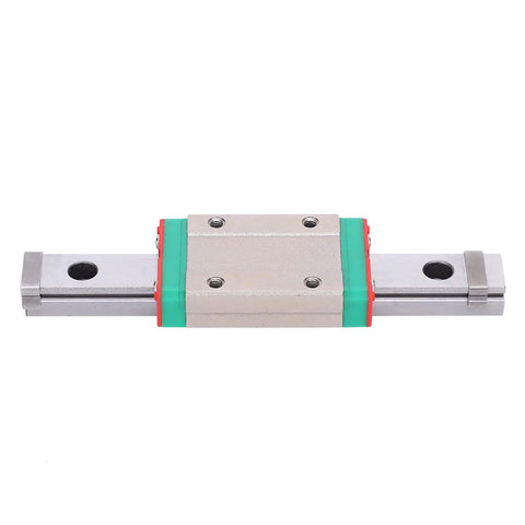Ultra Smooth Jauarta Miniature Linear Guide Block Slider With 100mm Stainless Steel Rail for high rigidity, showcasing precision ball circulation.