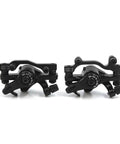 Heavy Duty Mechanical Disc Brake Two Piece Kit with sleek black front and rear calipers for mountain and road bikes.