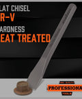 HORUSDY 3-piece CR-V cold chisels, heat-treated; front view with one chisel displayed; Professional Tools logo visible.