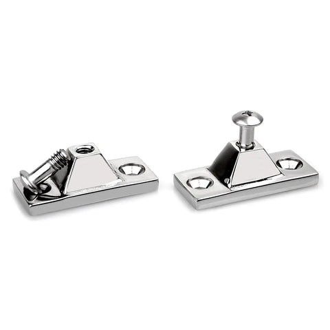 316 Stainless Steel Deck Hinge for Side Mount Bimini Tops Saltwater Ready Built To Last Marine Boat Hardware Pack of 2 with Included Screws
