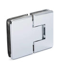 Oceana Standard Duty Glass to Glass Hinge 180 Degree Self Closing for Three Eighth Inch or One Half Inch Glass Doors Polished Chrome