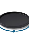 Dope Lazy Susan Organizer For Kitchen Cabinets And Pantry Bamboo Turntable Rotating Tray, black finish, 8.6 in diameter