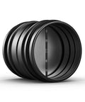 8 Inch Backdraft Damper For Ducts One Way Airflow With Spring Loaded Folding Blades Airtight Outer Gasket Seal