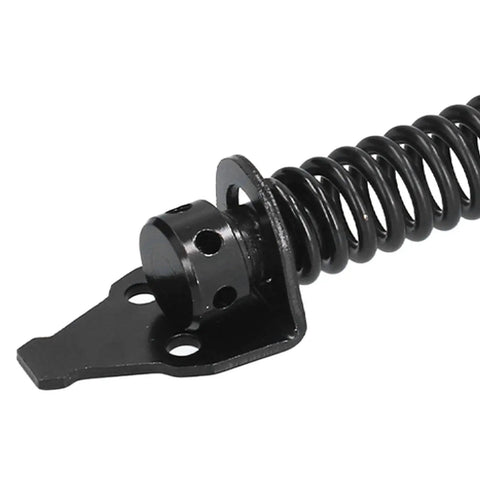 Heavy Duty Self Closing Gate Spring Kit For Outdoor Fence Adjusts Carbon Steel Retractor Tool Stops Animals And Locks Automatically, black steel