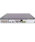 Back view connectors of DS-7208HUHI-F2/N Digital Video Recorder 8 Channel for HD-TVI and Analog Cameras, 2MP to 4MP Recording, 4K HDMI Output.