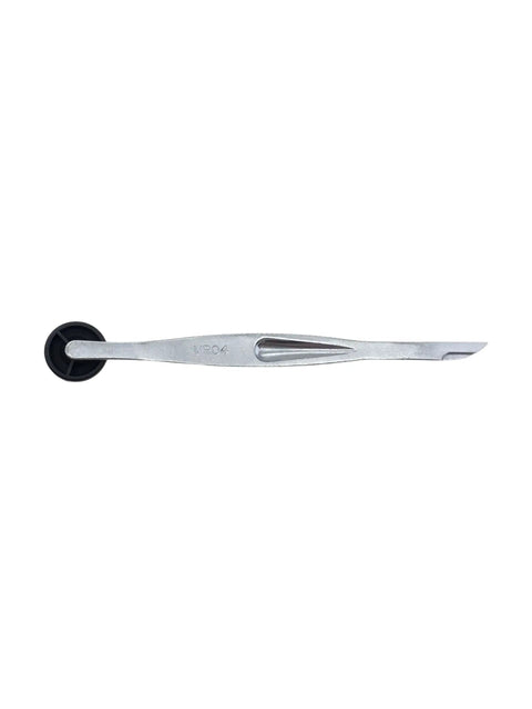 11 Inch Vinyl Roller Tool With Knurl Diamond Grip And Ball Bearing Wheel, Pro Grade Aluminum, Side View