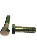 2-1/4 Inch Hex Bolt Built Tough Grade 8 Cap Screw Yellow Zinc Plated Coarse Thread For Heavy Duty Building And Maintenance Projects