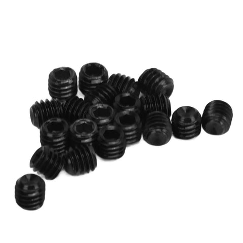 Close-up of multiple black screws from 5Pcs CNC Motor Jaw Shaft Coupler Set Anti Burr Universal Shaft Coupling Durable Steel