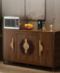Top Notch Vintage Brass Cabinet Pulls Set Semi Circular Gold Dresser Handles on wooden cabinet in kitchen setting