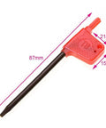 Pro Grade Carbide Inserts Set with S10K SCLCR06 CNC Turning Tool Wrench, displaying 87mm long black shaft and red handle