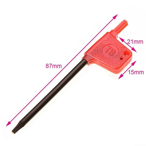 Pro Grade Carbide Inserts Set with S10K SCLCR06 CNC Turning Tool Wrench, displaying 87mm long black shaft and red handle