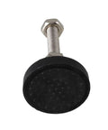Hella Sturdy Adjustable Leveling Feet With Universal Joint Nylon Base Bumpers For Wobbly Tables Heavy Duty Shims And Furniture Glides Set Of Ten, black nylon disc with threaded metal screw.