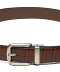 Leather Ratchet Dress Belt For Men With Automatic Buckle Handmade All Leather Strap Ultra Smooth Scratch Resistant Brown 38mm