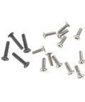 Close-up of Must Have Game Console Screw Repair Kit Full Replacement Set with black and silver screws on white background.