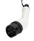 Premium Electric Vehicle Charging Adapter 3 Phase 32 Amp 22 Kilowatt Female Socket Receptacle For Type 2 Phev And BEv Cars close-up angled view.
