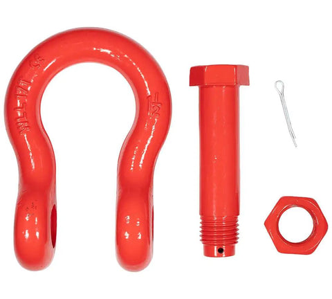 Built Like A Tank Heavy Duty One Point Five Inch Anchor Shackle Forged Carbon Steel Bolt Safety Pin components including shackle and bolt.