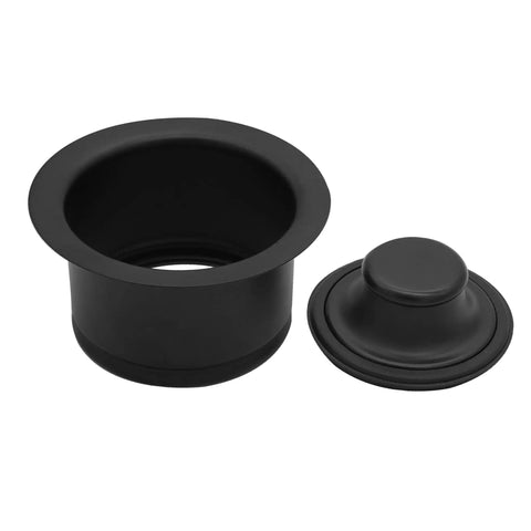 Matte Black Extra Deep Collar Kitchen Sink Waste Disposal Flange And Stopper Provides Secure Fit And Keeps Food Scraps Out Of Your Garbage Disposal System One Pack