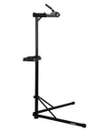 Black Heavy Duty E Bike Repair Stand With Telescoping Arm 360 Degree Rotating Clamp Magnetic Tool Tray And Adjustable Handlebar Rod