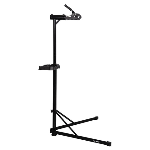 Black Heavy Duty E Bike Repair Stand With Telescoping Arm 360 Degree Rotating Clamp Magnetic Tool Tray And Adjustable Handlebar Rod