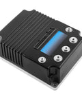 DC motor controller 36V-48V 400A in black enclosure with blue display, screw terminals for golf cart applications