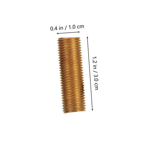Heavy Duty Brass Lamp Thread Pipes Kit With Easy Install Threaded Rods For Lamp Hardware Built Tough DIY Repair Solutions For Light Fixtures And Lamps Quick Upgrades showing brass threaded rod with dimensions