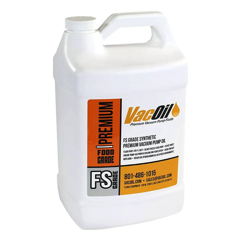 Food Grade Vacuum Pump Oil for Food Processing, Synthetic PAO Based Lubricant, 1 Gallon bottle, ideal for equipment maintenance